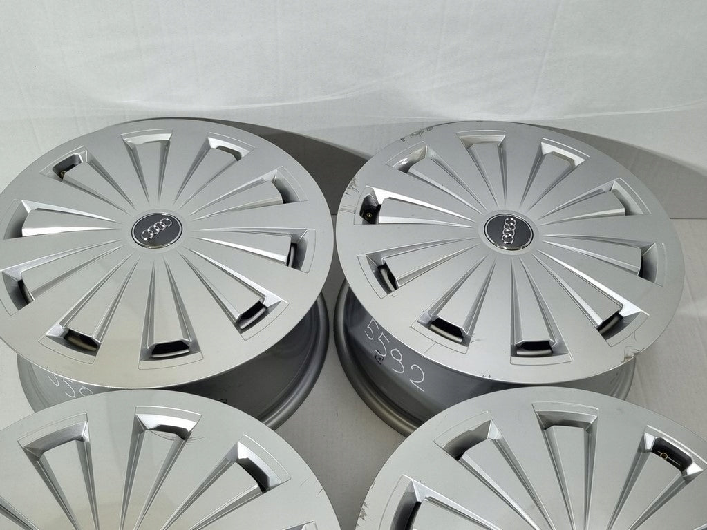 4x Alufelge 16 Zoll 7.0" 5x112 35ET Glanz Silber 8W0601025 Audi Rim Wheel