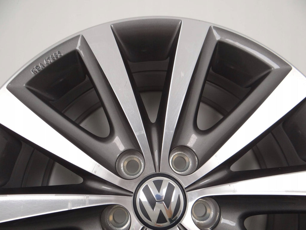 1x Alufelge 16 Zoll 7.0" 5x100 46ET Glanz Schwarz 6R0601025N Mg Polo 6r FEL5407071015pp