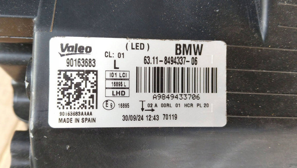Frontscheinwerfer BMW I3 8494337 9853413 Links Scheinwerfer Headlight SCH7566514376jf