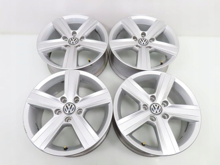 4x Alufelge 16 Zoll 6.5" 5x112 46ET Silber 5G0601025N VW Golf VIII I Rim Wheel FEL5254340696je