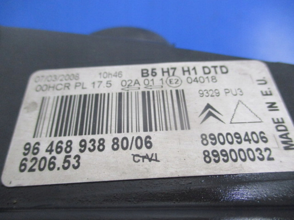 Frontscheinwerfer Citroën C4 9646893880 Rechts Scheinwerfer Headlight