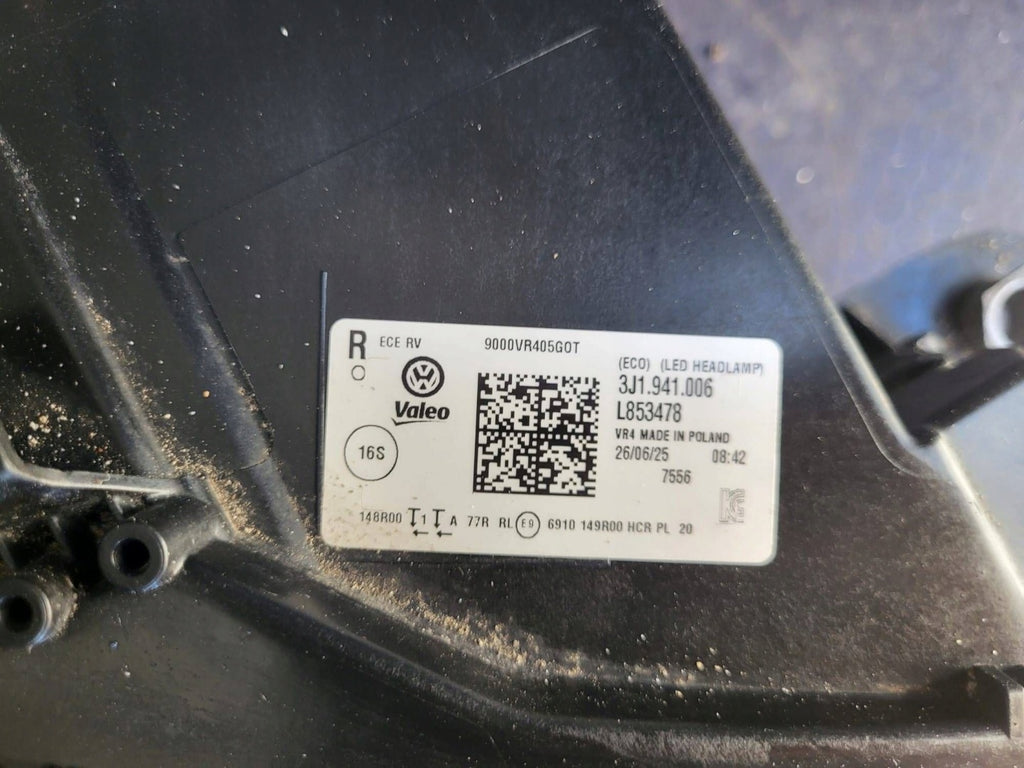 Frontscheinwerfer VW Passat L853478 3J1941006 Rechts Scheinwerfer Headlight SCH6248722347jn