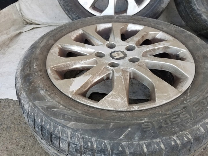 4x Alufelge 16 Zoll 6.5" 5x112 46ET 5F0601025A Seat Leon Rim Wheel FEL3438404976fn
