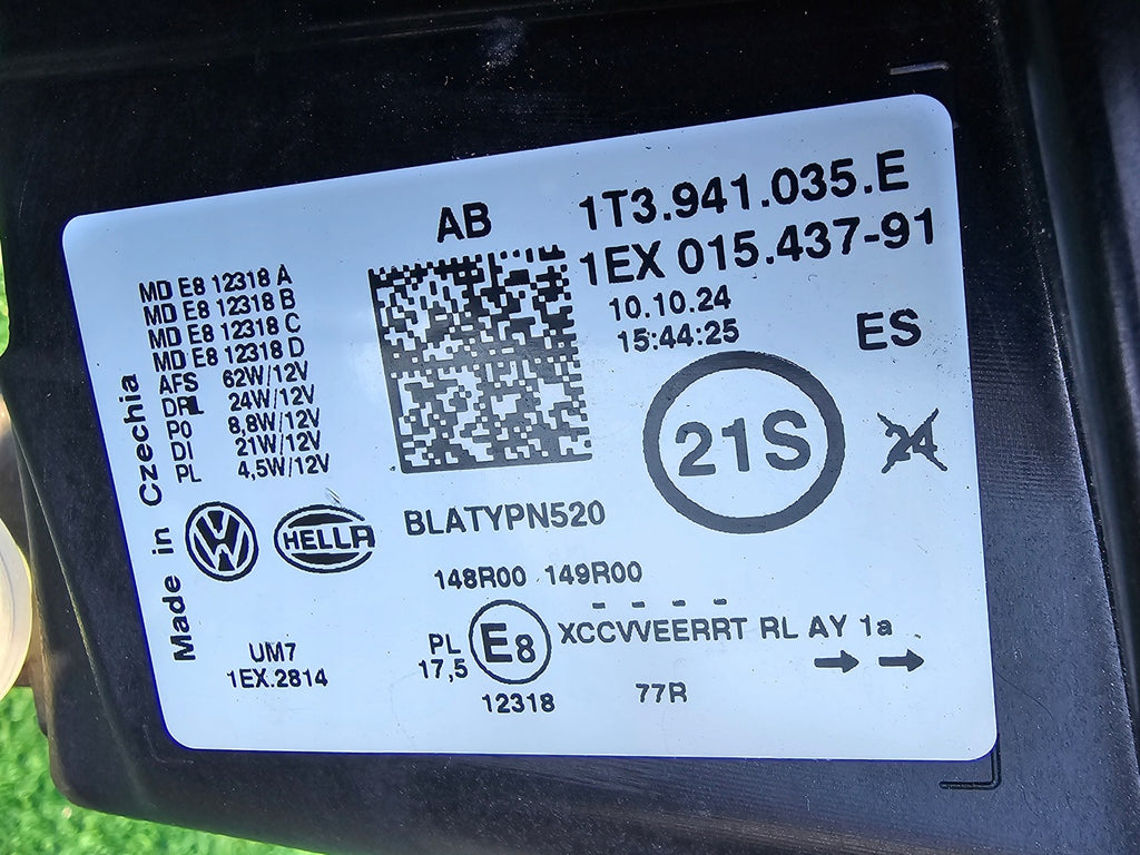 Frontscheinwerfer VW 1t3 1T3941035E Full LED Links Scheinwerfer Headlight SCH6421267901xp