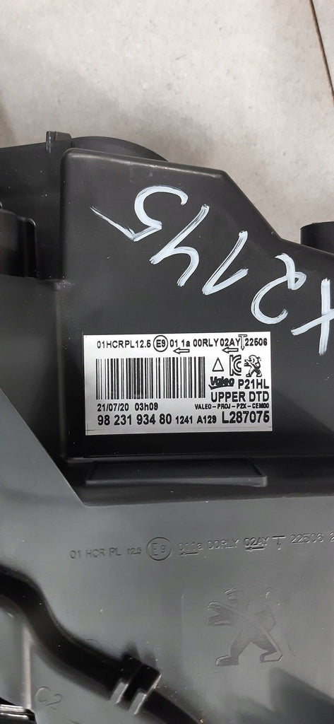 Frontscheinwerfer Peugeot 208 9823194180 Ein Satz Scheinwerfer Headlight SCH3127280240kl