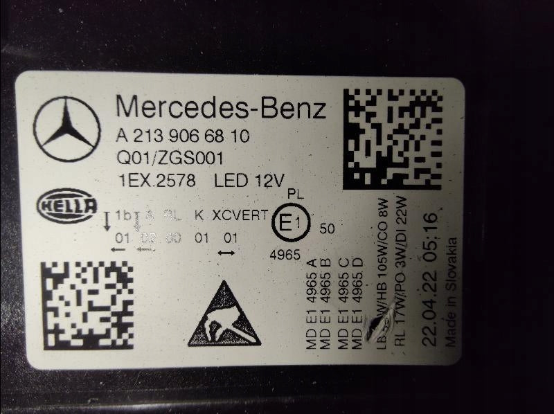 Frontscheinwerfer Mercedes-Benz W213 A2139066810 LED Rechts Headlight SCH9520350835rh