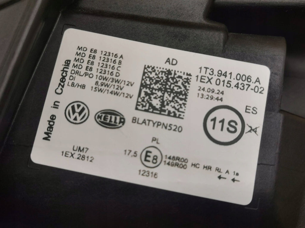 Frontscheinwerfer VW 1t3 1T3941006A LED Links Scheinwerfer Headlight SCH3378005802lt