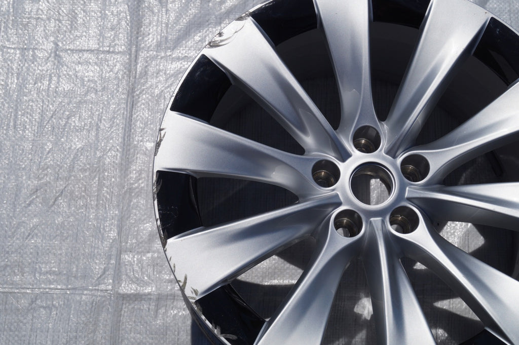 1x Alufelge 20 Zoll 10.0" 5x120 35ET Silber 1027225-00-B Tesla Model X Rim Wheel FEL7312587332zp