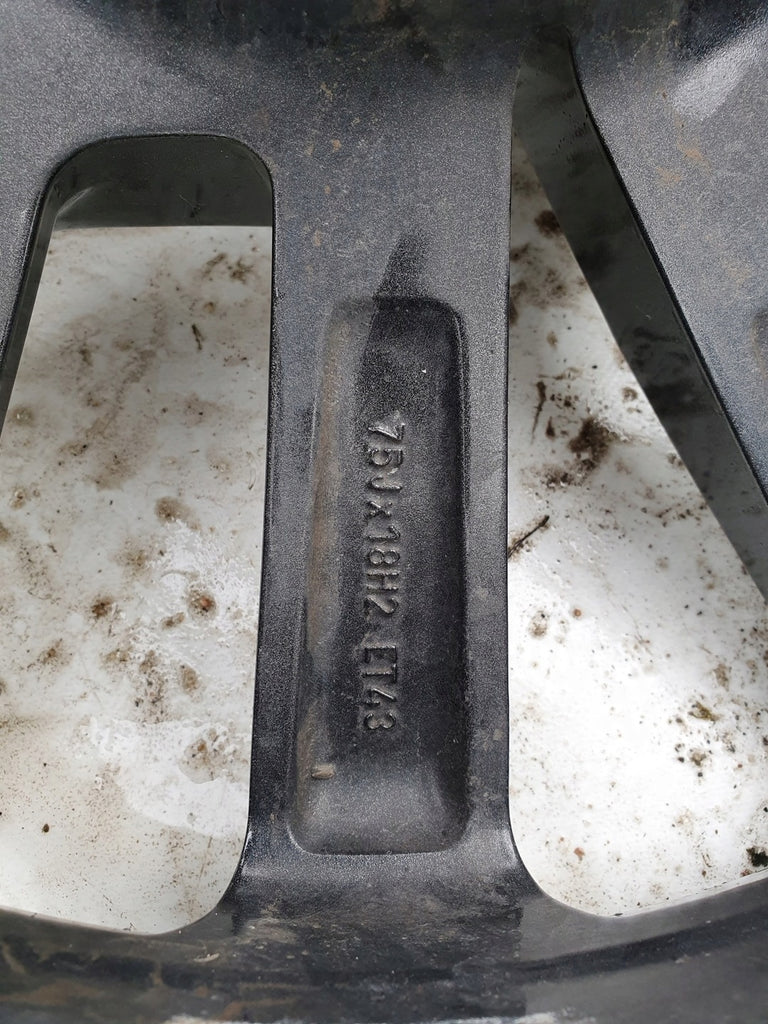 1x Alufelge 18 Zoll 7.5" 5x112 43ET 5E0601025BK Skoda Octavia Iii Rim Wheel