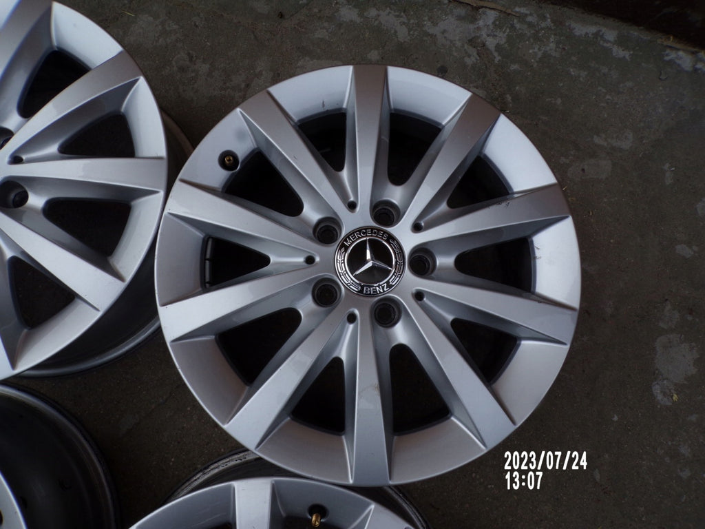 4x Alufelge 16 Zoll 6.5" 5x112 49ET Matt Silber A2464010500 Mercedes-Benz W246 FEL7748670647jk