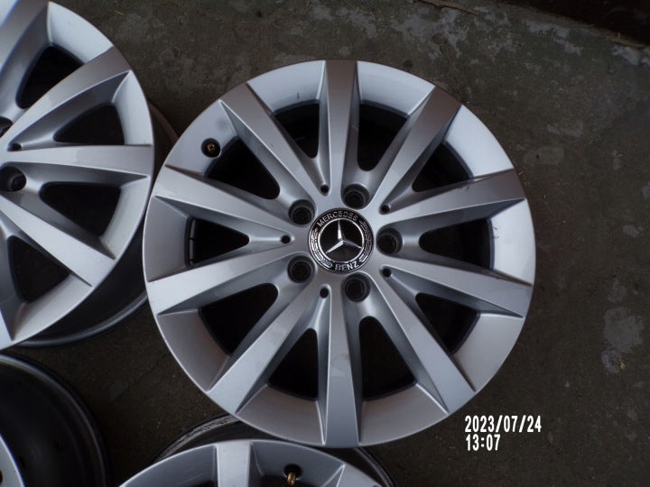4x Alufelge 16 Zoll 6.5" 5x112 49ET Matt Silber A2464010500 Mercedes-Benz W246 FEL7748670647jk