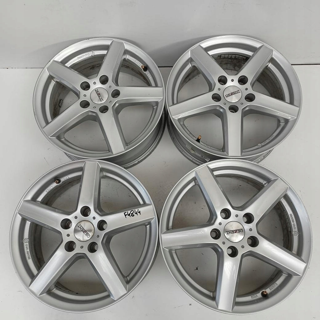 4x Alufelge 16 Zoll 6.5" 5x112 46ET Glanz Silber Audi I Rim Wheel FEL7598496500cr