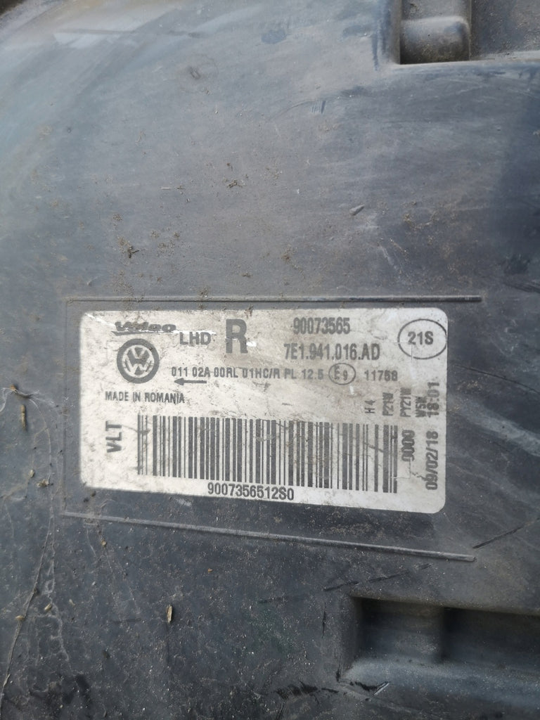 Frontscheinwerfer VW Transporter 7E1941016AD Rechts Scheinwerfer Headlight