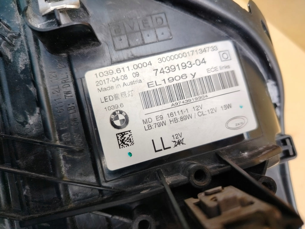 Frontscheinwerfer BMW G30 7439193 Full LED Links Scheinwerfer Headlight SCH2612108942gq