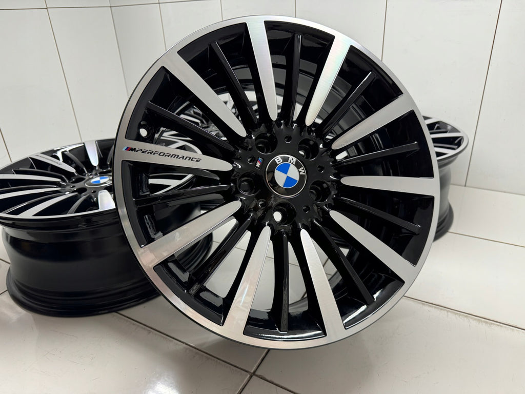 4x Alufelge 18 Zoll 8.0" 5x120 34ET Glanz Silber BMW F30 E90 Rim Wheel FEL2195966726mp