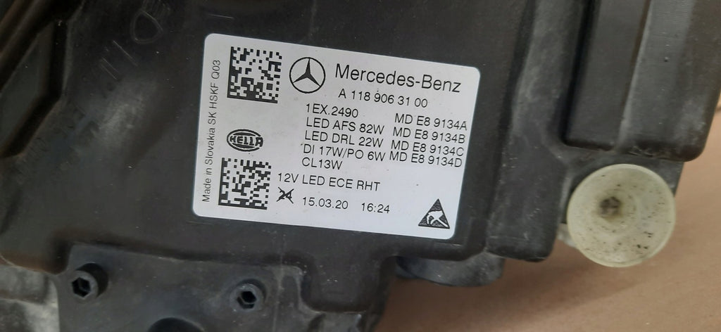 Frontscheinwerfer Mercedes-Benz Cla A1189063100 LED Links Scheinwerfer Headlight