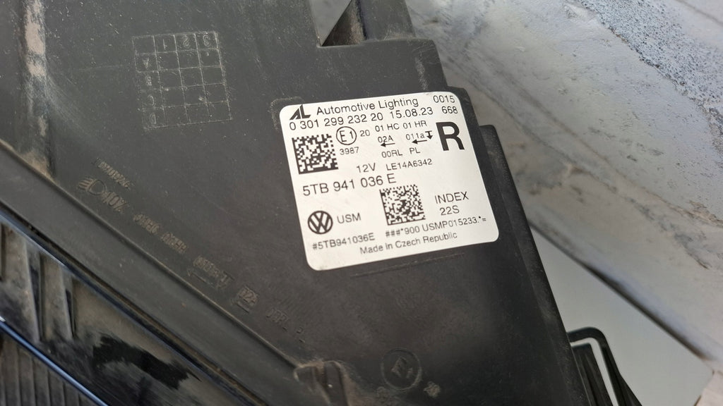 Frontscheinwerfer VW Touran 5TB941036E Full LED Rechts Scheinwerfer Headlight