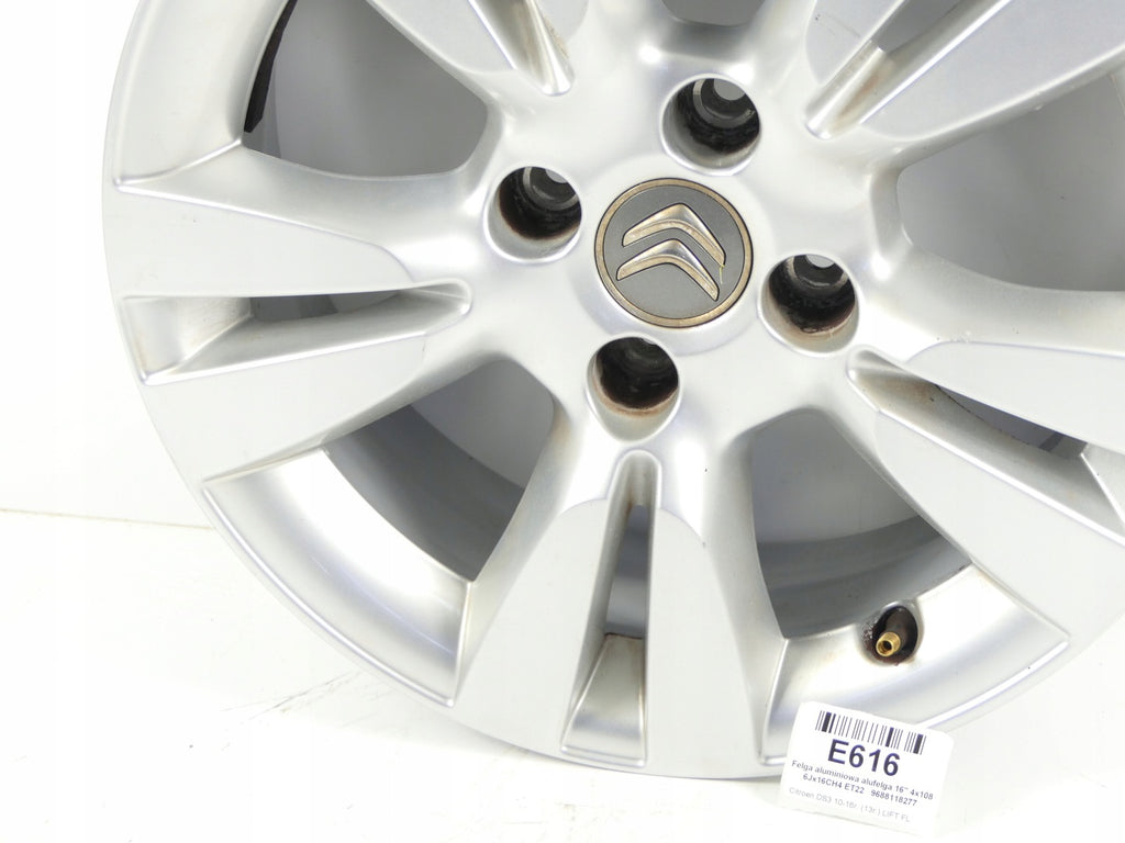 1x Alufelge 15 Zoll 6.0" 4x108 1ET Glanz 9688118277 Citroën C3 Ii Rim Wheel FEL4601374209uy