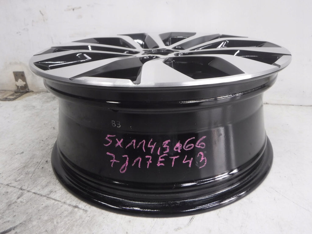 1x Alufelge 17 Zoll 7.0" 5x114.3 43ET Glanz Schwarz 403000483R Renault Rim Wheel FEL8606294044os