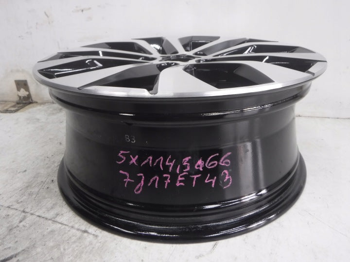 1x Alufelge 17 Zoll 7.0" 5x114.3 43ET Glanz Schwarz 403000483R Renault Rim Wheel FEL8606294044os