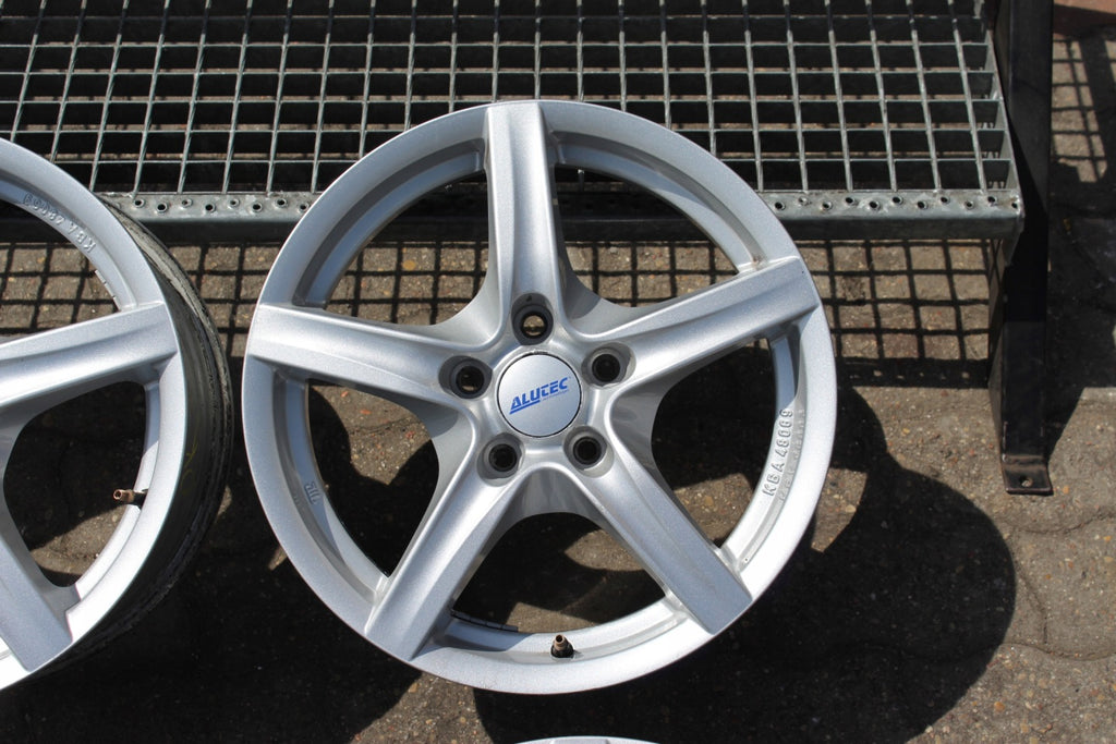 4x Alufelge 16 Zoll 6.5" 5x108 50ET Glanz Silber KBA48069 Rim Wheel FEL5214544318bt