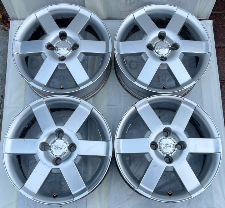 4x Alufelge 16 Zoll 6.0" 4x108 34ET Glanz Silber 3S51AB Ford Fiesta I Fusion FEL5102439130yh