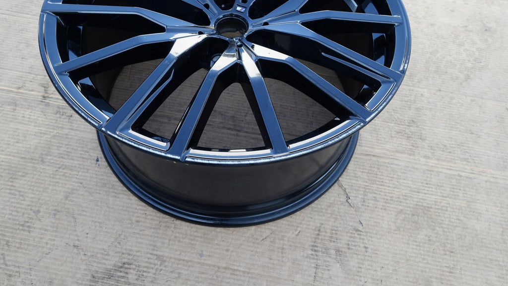 1x Alufelge 22 Zoll 9.5" 5x112 37ET Glanz Schwarz 9882610BLA BMW Rim Wheel FEL1645773620gw