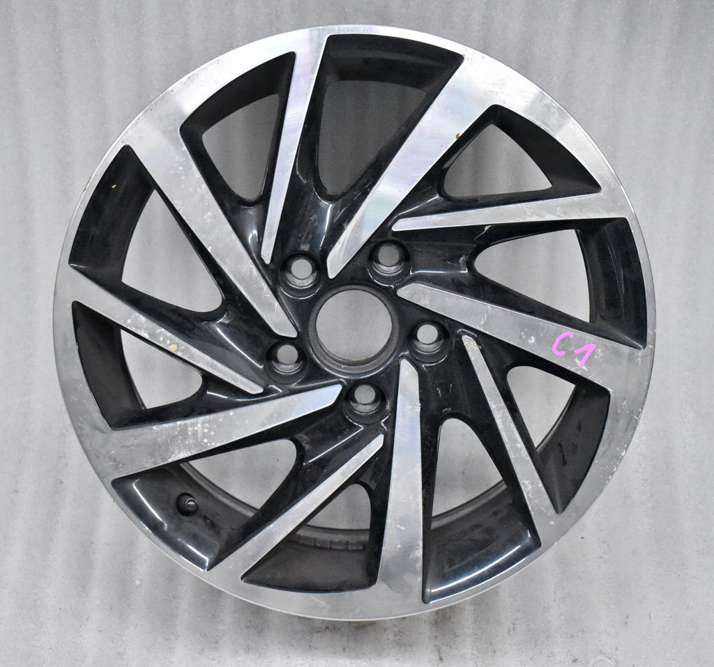 1x Alufelge 16 Zoll 6.5" 5x112 48ET Glanz Schwarz 5TA601025K VW Touran Rim Wheel FEL2226663307ui