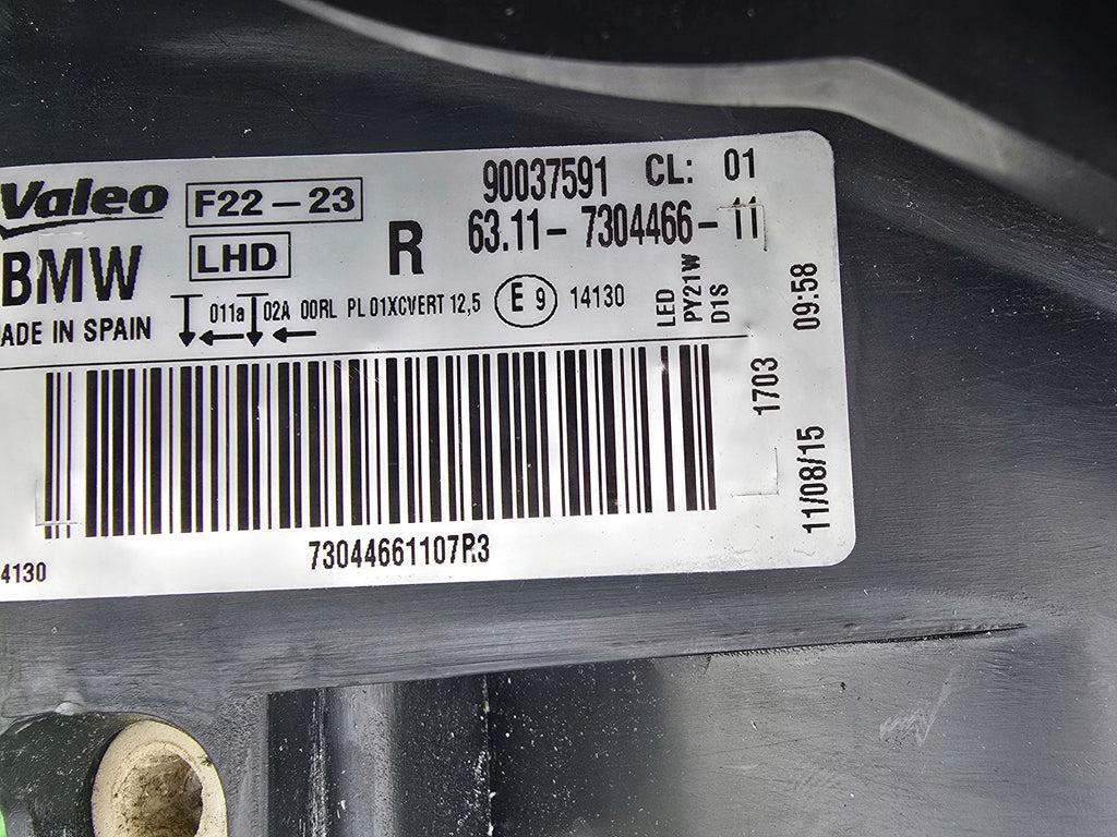 Frontscheinwerfer BMW 2 F22 F23 6311-7304466-11 Bi-Xenon Rechts Headlight SCH3654550762yk