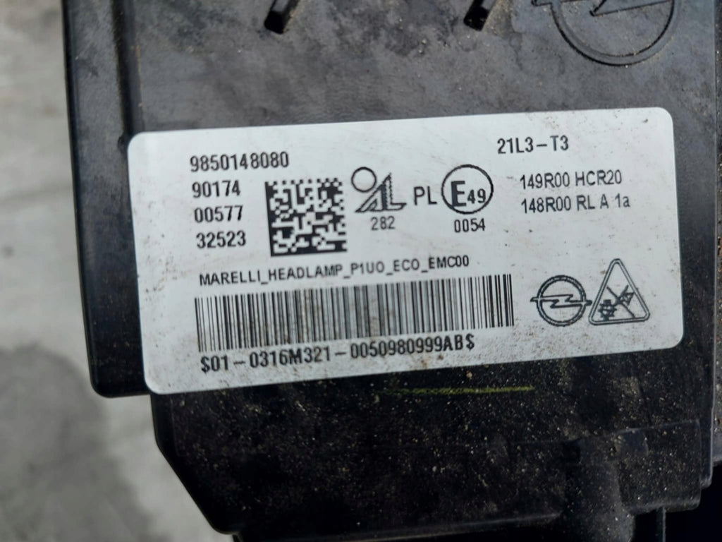 Frontscheinwerfer Opel Grandland X 9850148080 Rechts Scheinwerfer Headlight SCH9188365507et