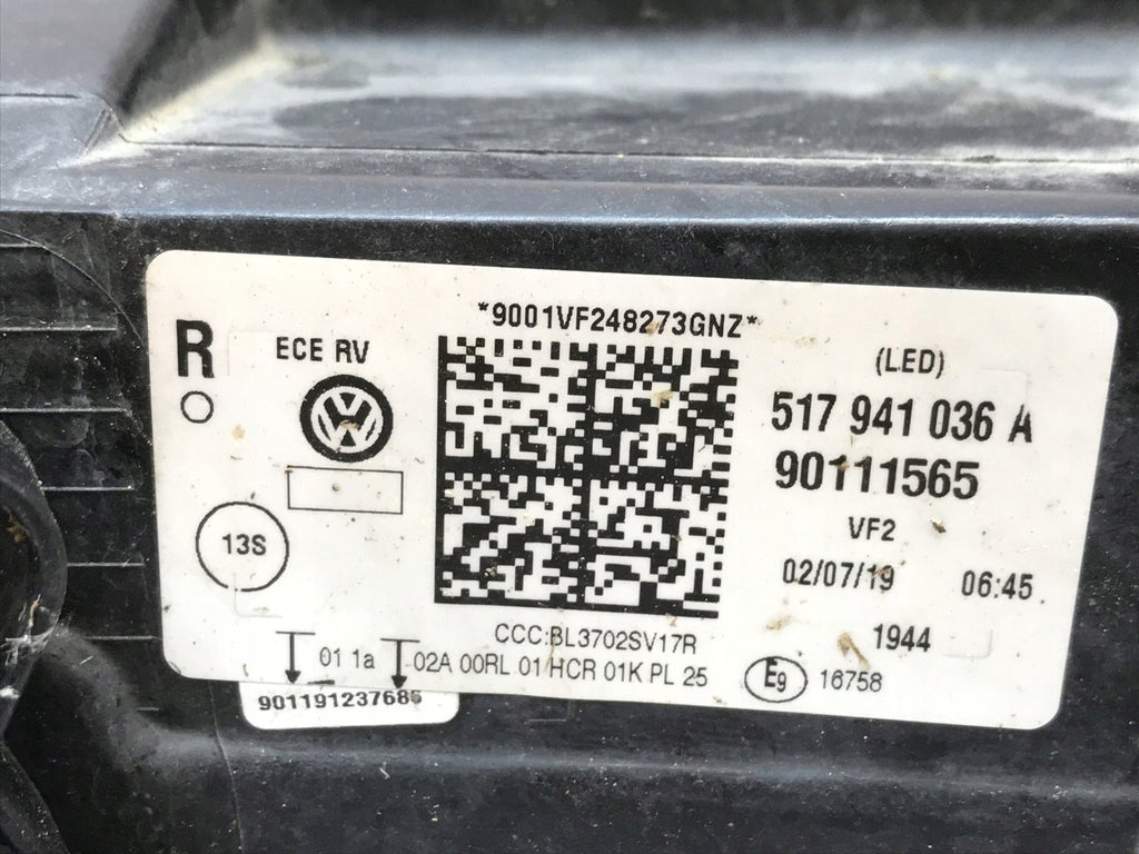 Frontscheinwerfer VW Golf Sportsvan 517941036A Full LED Rechts Headlight SCH7644371535ul