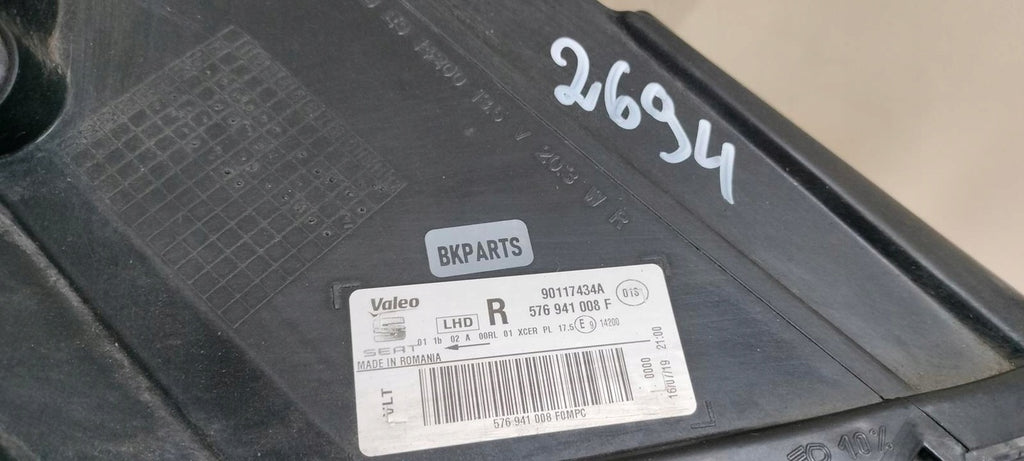 Frontscheinwerfer Seat Ateca 576941008F Full LED Rechts Scheinwerfer Headlight