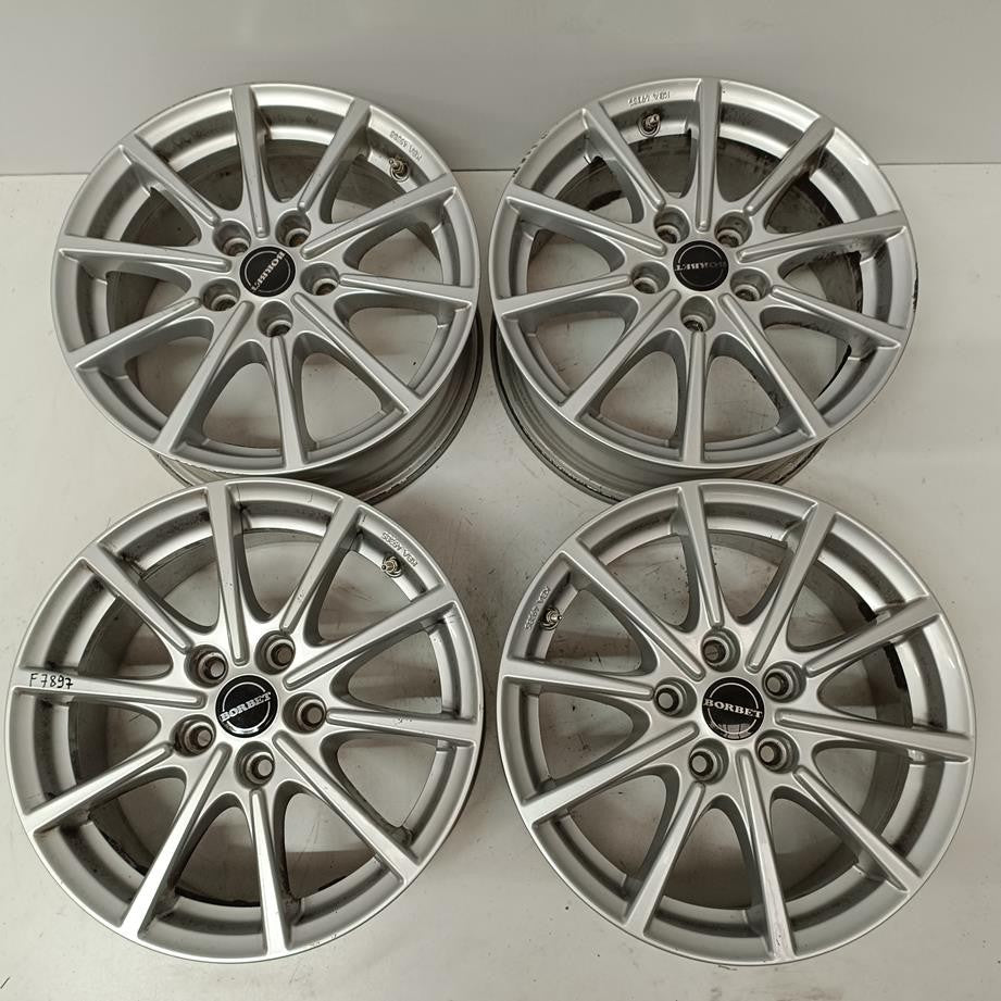 4x Alufelge 16 Zoll 7.0" 5x112 48ET Glanz Silber Audi I Rim Wheel FEL6070710592wi