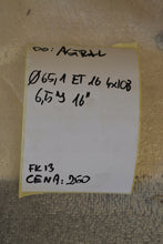 Laden Sie das Bild in den Galerie-Viewer, 1x Alufelge 16 Zoll 6.5&quot; 4x108 16ET KBA51985 Rim Wheel