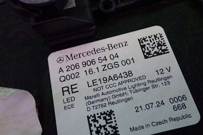 Frontscheinwerfer Mercedes-Benz W206 A2069065404 Rechts Scheinwerfer Headlight SCH3429241133bv