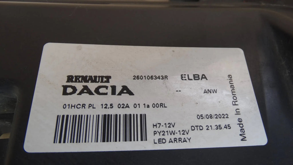 Frontscheinwerfer Dacia Sandero III 260106343R Rechts Scheinwerfer Headlight