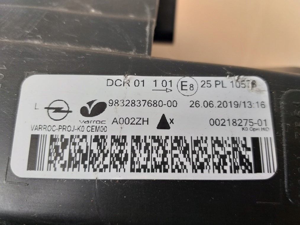 Frontscheinwerfer Opel Zafira Vivaro 9832837680 Xenon Links Headlight