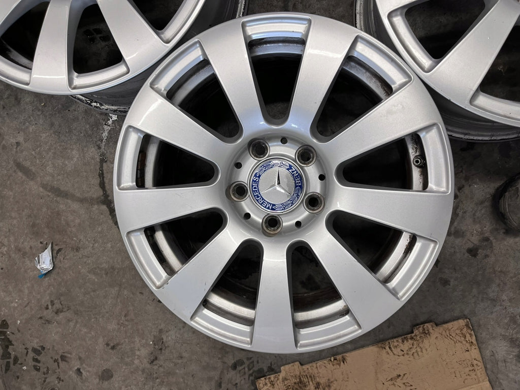 4x Alufelge 16 Zoll 7.0" 5x112 38ET Glanz Silber A2124010002 Mercedes-Benz FEL7797380198ch
