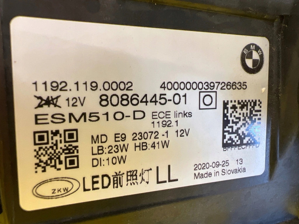 Frontscheinwerfer BMW 4 G22 G23 G26 8086445-01 LED Links Scheinwerfer Headlight SCH1294134680zp