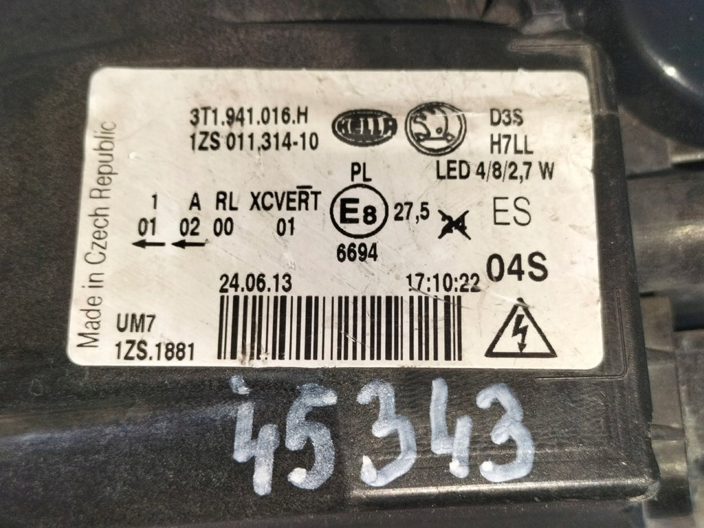 Frontscheinwerfer Skoda Superb II 3T1941016H Rechts Scheinwerfer Headlight SCH9058744155mb
