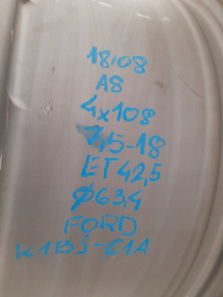 1x Alufelge 18 Zoll 7.5" 4x108 42 5ET Matt Grau K1BJ-1007-C1A Ford Rim Wheel FEL4620912989co