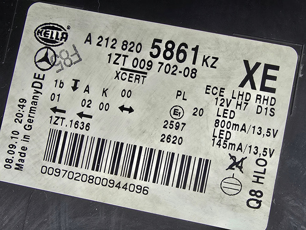 Frontscheinwerfer Mercedes-Benz W212 A2128205861KZ Bi-Xenon Rechts Headlight SCH1652646352kz