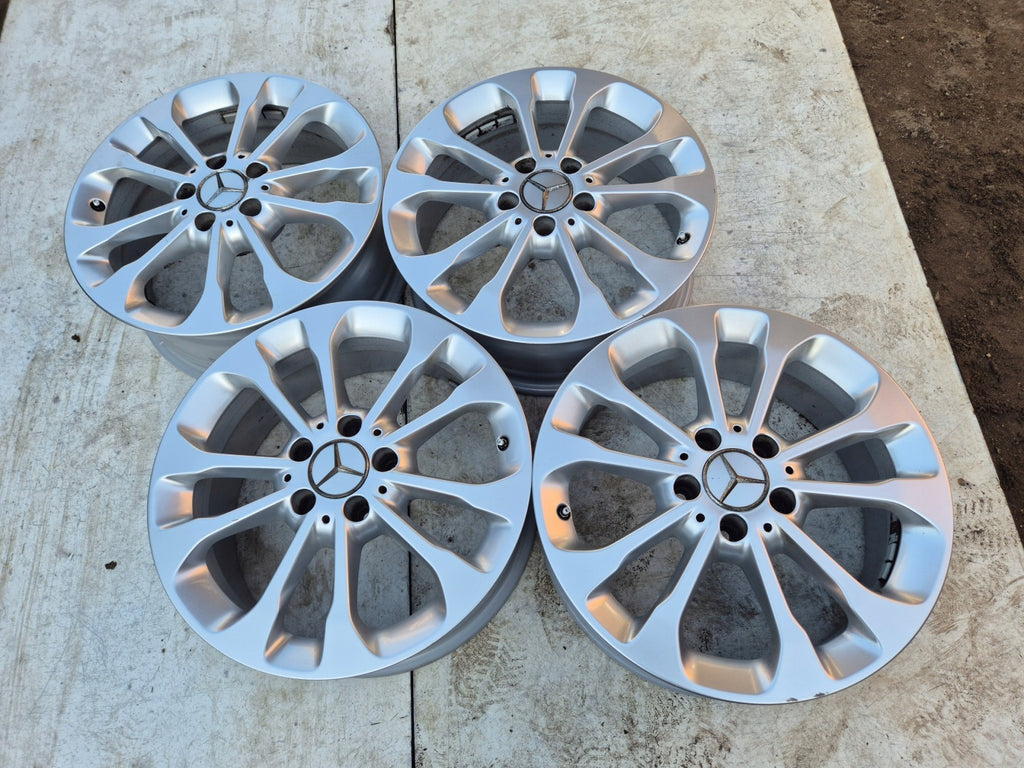 4x Alufelge 17 Zoll 6.5" 5x112 38ET Glanz Silber A1564011700 Mercedes-Benz Gla FEL9335464013fo
