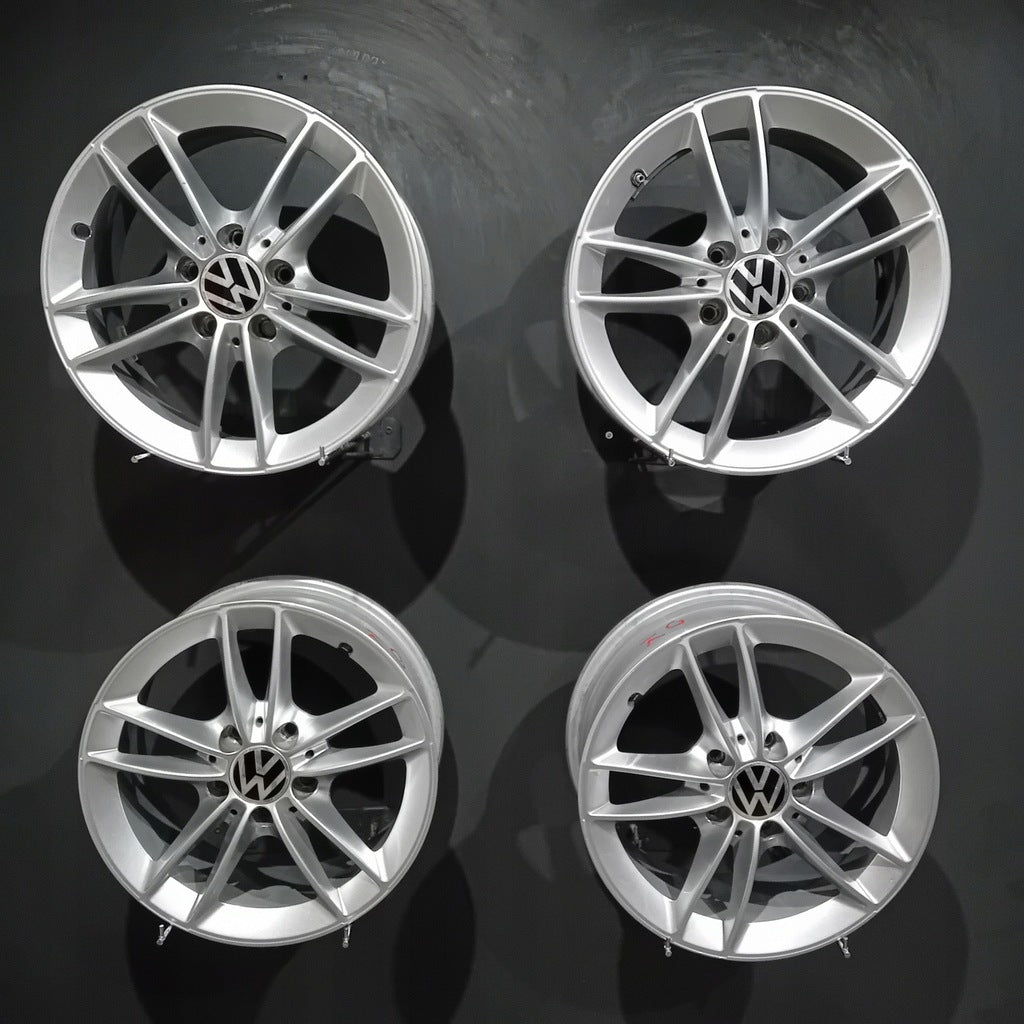 4x Alufelge 16 Zoll 6.5" 5x112 44ET Glanz Silber A1774010100 Mercedes-Benz Caddy FEL9389460904gl