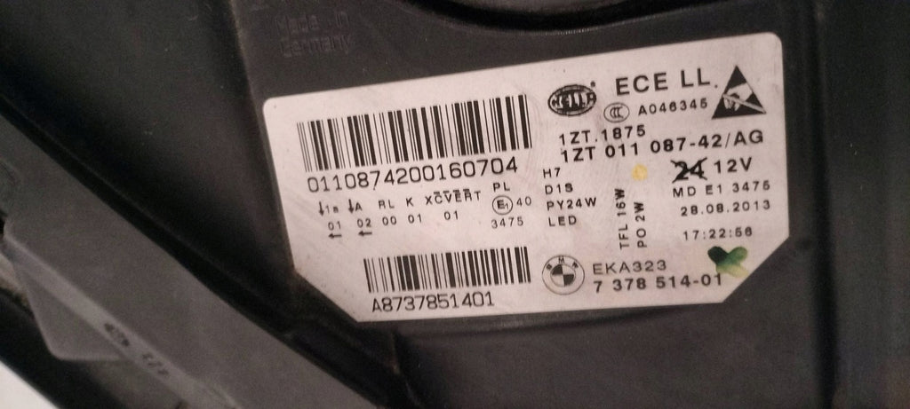 Frontscheinwerfer BMW 5 F11 F10 7378514-01 Xenon Rechts Scheinwerfer Headlight SCH8716143399cs