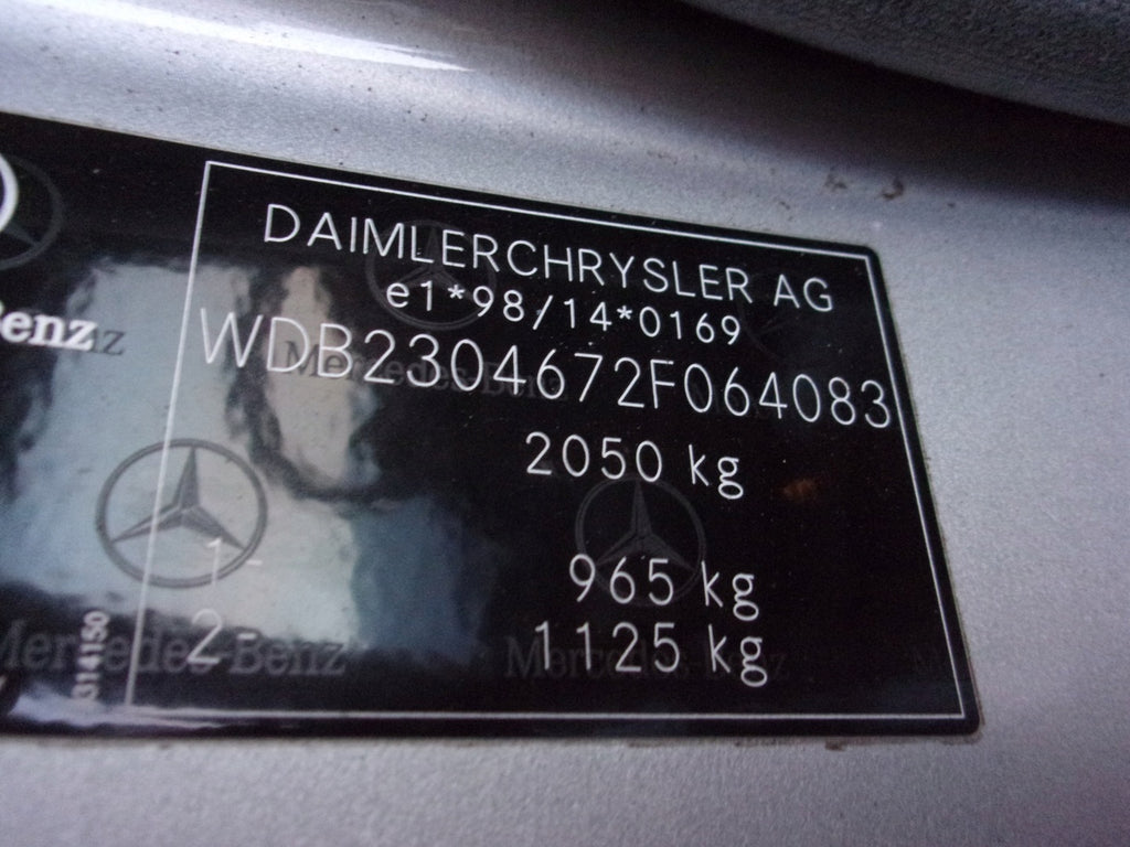 Motor Mercedes-Benz Sl R230 M112973 3.7 245PS 180kW 127TKm 2003 Benzin Komplett