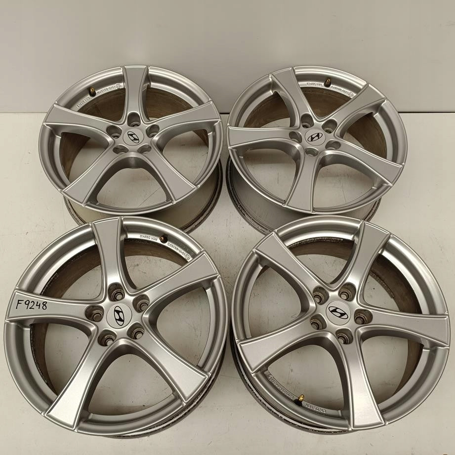 4x Alufelge 18 Zoll 7.5" 5x114.3 50ET Glanz Silber Hyundai I Rim Wheel FEL8340575115wd
