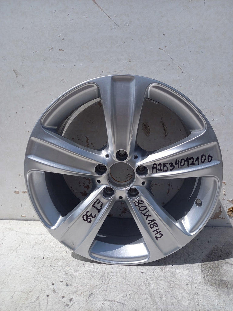 1x Alufelge 18 Zoll 8.0" 5x112 38ET Glanz Silber A2534012100 Mercedes-Benz Glc