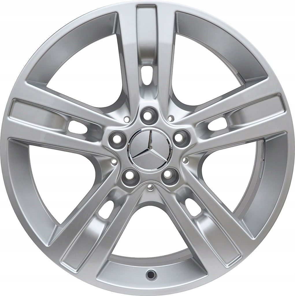 1x Alufelge 18 Zoll 8.0" 5x112 60ET Glanz Silber A1644015702 Mercedes-Benz