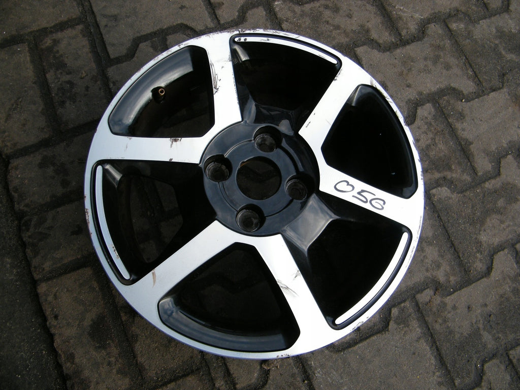 1x Alufelge 15 Zoll 6.0" 4x100 38ET Schwarz Dacia 1 Rim Wheel